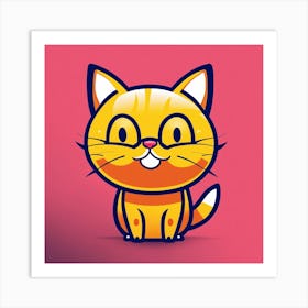 Cartoon Cat Art Print