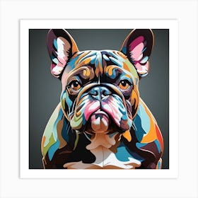 Watercolor Bulldog Art Print