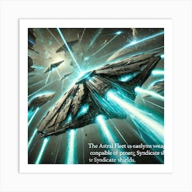 A Depiction Of The Astral Fleet Using Plasma Based Art Print