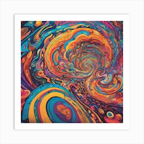 Psychedelic Swirl 3 Art Print