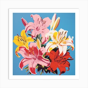 Lily 2 Pop Art Illustration Square Art Print