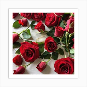 Red Roses 17 Art Print