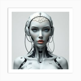 Cyborg Woman Art Print