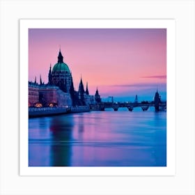 Budapest At Dusk Art Print