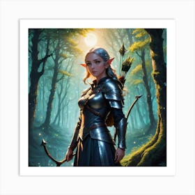 Elf In The Woods Art Print