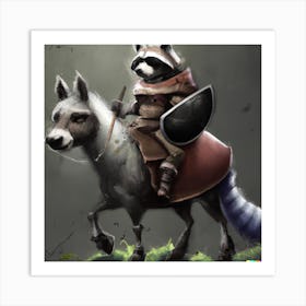 Knight Raccoon 3 Art Print