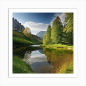 Lake In The Mountains 33 Art Print