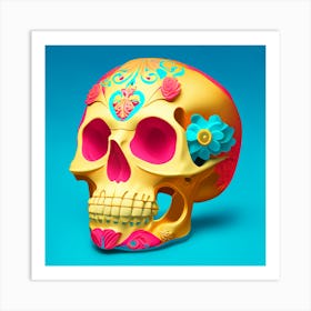 Day Of The Dead Skull 1 Art Print