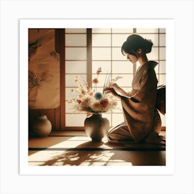 Japanese geisha 1 Art Print