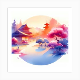 Japanese Landscape 3 Art Print