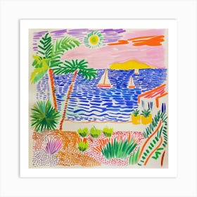 Seascape Dream Matisse Style 1 Art Print