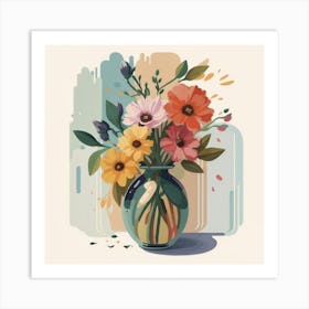 Flowers In A Vase 5 Art Print