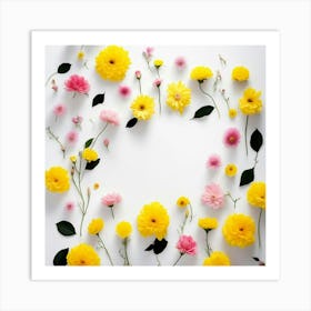 Frame Of Flowers 1 Art Print