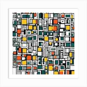 Abstract Squares Canvas Print Art Print