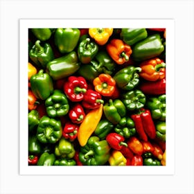 Colorful Peppers 68 Art Print