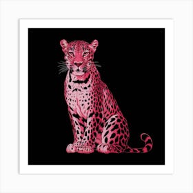 Pink Leopard Art Print