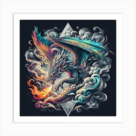 Dragon In The Clouds Art Print