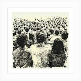 A Stadium Crowd Hand Drawn Sketch Illustration 1718674920 1 Art Print