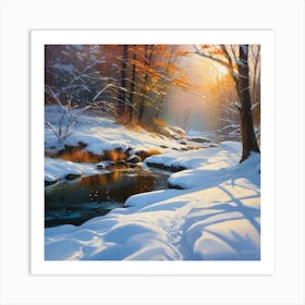 Winter Scene 7 Art Print