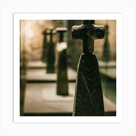 Cross In The Museum Art Print