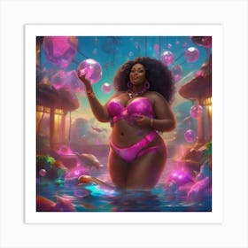 Pink Bubbles Art Print