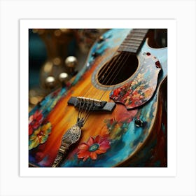 A Stunning Ultra High Definition Close Up Bohemian Masterpiece Featuring Abstract Musical Instrument 953406145 3 Art Print