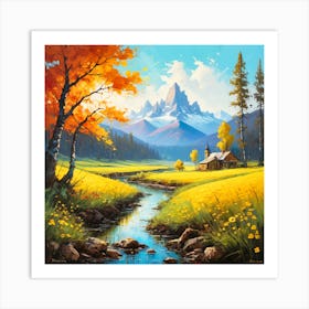 Autumn In The Mountains Art Print