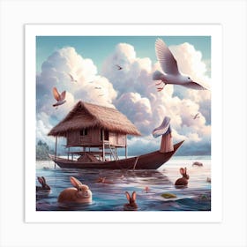 Boat In The Water Art Print