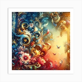 Floral Painting 3 Art Print