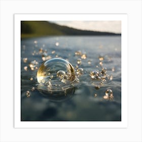 Bubbles In Water Art Print