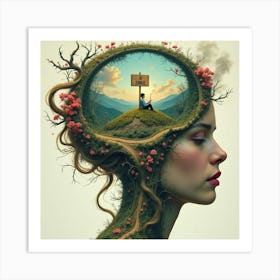 Woman'S Head Art Print