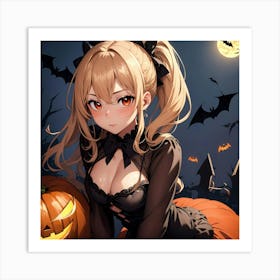 Halloween Girl Art Print