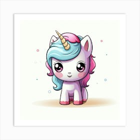 Cute Unicorn 557 Art Print