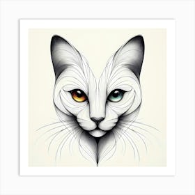 Creative Feline Cat Artwork 108 Art Print