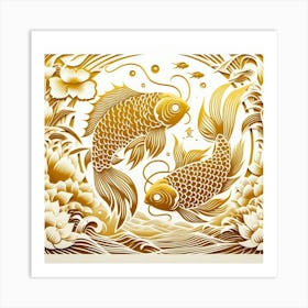 Golden fish 7 Art Print