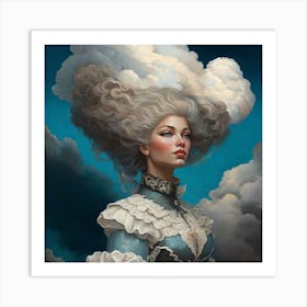 Mermaid In The Clouds Art Print