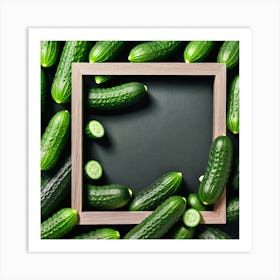 Cucumbers In A Frame 16 Art Print