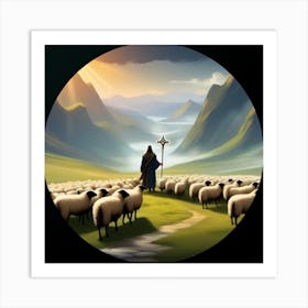 The Lord as a shepherd Art Print