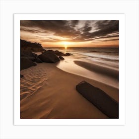 Sunset On The Beach 732 Art Print