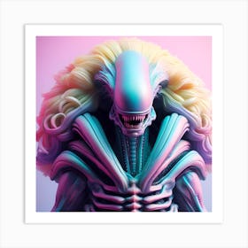 Alien Portrait Pastels 2 Art Print