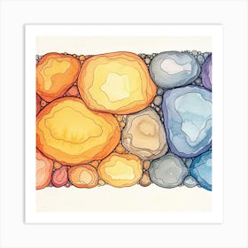 Colorful Rocks Art Print