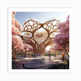 Cherry Blossom Tree Art Print