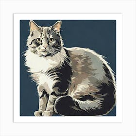 Illustration cat 5 Art Print