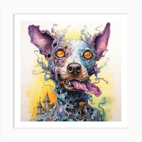 Psychedelic Dog 3 Art Print