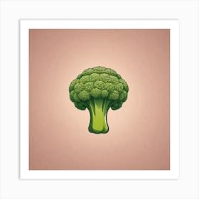 Illustration Of Broccoli Art Print