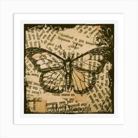 Butterfly On A Page Art Print