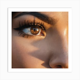 Close Up Of Woman'S Eyes Art Print