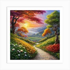 Sunset Path Art Print