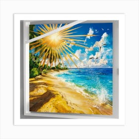 Sunrise On The Beach Art Print