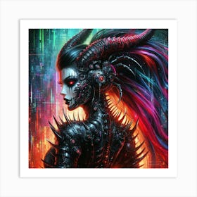 Rainbow Cyborg Art Print